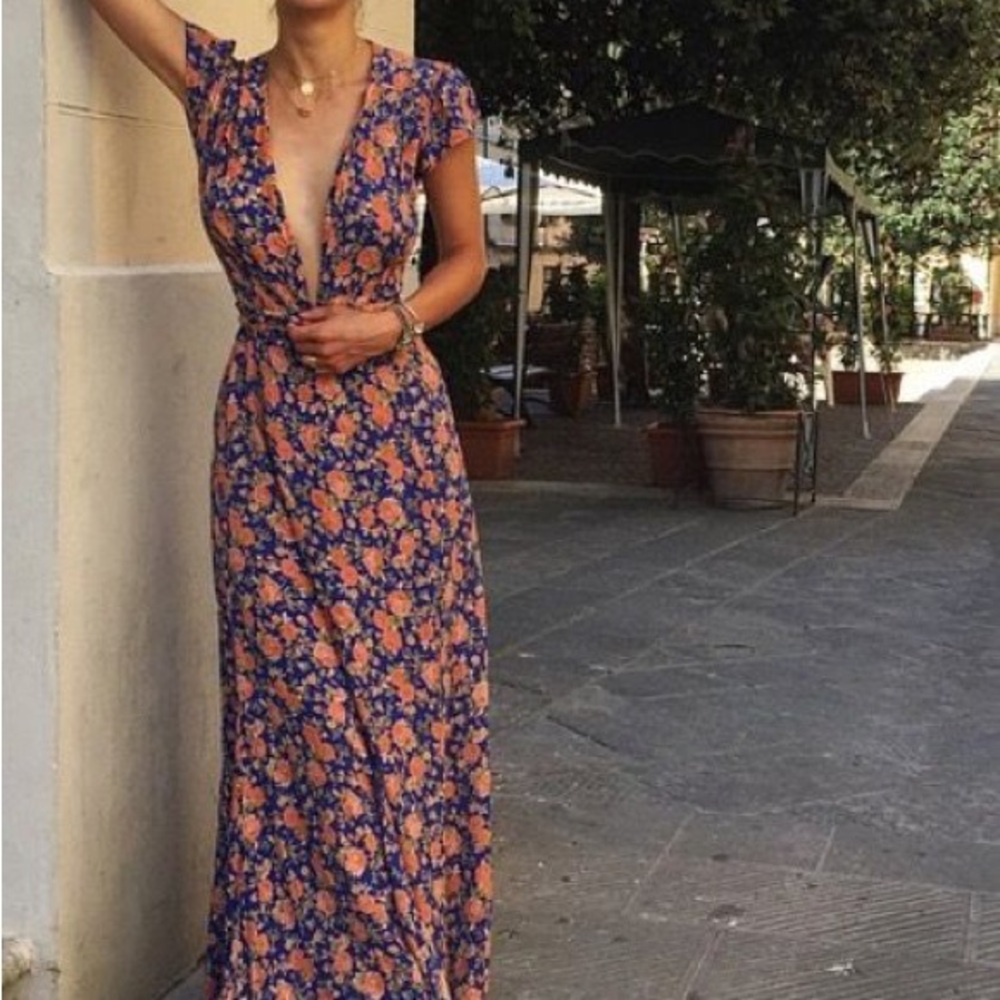 Tularosa sis wrap Wrap Maxi Dress